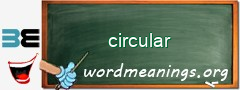 WordMeaning blackboard for circular